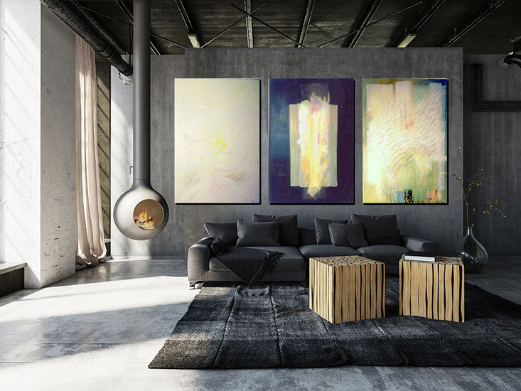 Dirk Hofacker room-view Triptychon zu Rose Auslaender