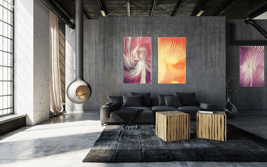 Dirk Hofacker room-view paperobjects paperobjects red, orange