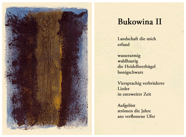 Rose Auslaender Dirk Hofacker Bukowina II Lithographiezyklus
