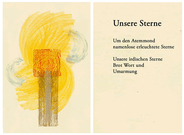 Rose Auslaender Dirk Hofacker Unsere Sterne Lithographiezyklus